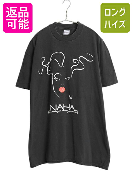 【4/8 最大半額セール×ポイント5倍】 90s USA製 アート イラスト プリント Tシャツ メンズ XL / 古着 オールド シングルステッチ グラフィック ヘビーウェイト 大きいサイズ 黒| 中古 ブラック 90年代 90's アメリカ製 米国製 半袖Tシャツ プリントTシャツ アートTシャツ
