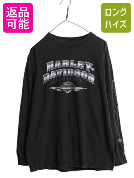 HARLEY-DAVIDSON アメリカンレジェンド長袖スウェット 古着 70s USA製 HARLEY DAVIDSON イーグル バー&シールド