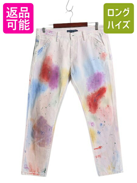 90s POLO JEANS コットンパンツ　ペインターパンツ　オフホワイト Polo Ralph Lauren メンズ コットンパンツ COTTON PANTS WHITE