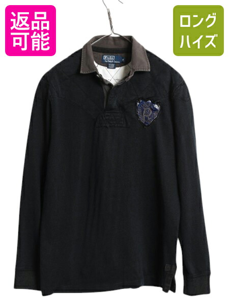 楽天市場】□ ラルフローレン 長袖 ラガー シャツ 黒 レディース