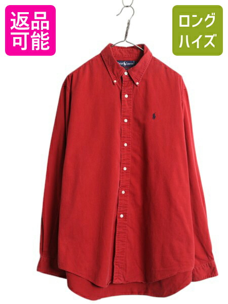 楽天市場】90s □ ラルフローレン BIG SHIRT ボタンダウン 長袖
