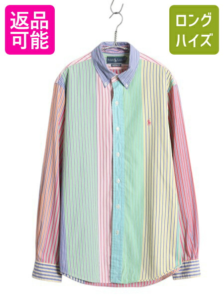 楽天市場】90's □ ラルフローレン マルチ ストライプ 長袖