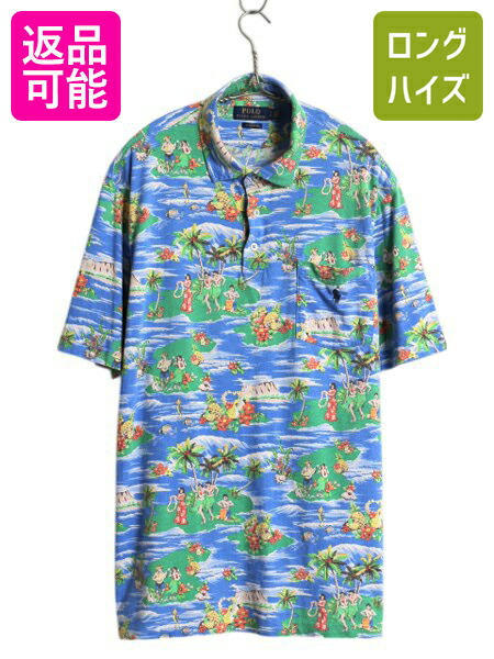 ラルフローレンオープンカラーレーヨンハワイアンアロハシャツUS Size L ラルフローレンオープンカラーレーヨンハワイアンアロハシャツUS