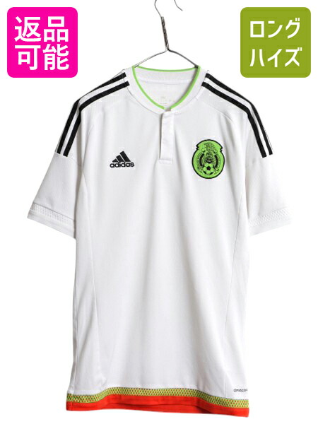 【4/9 最大半額セール×ポイント5倍】 アディダス メキシコ 代表 サッカー ユニフォーム メンズ L / 正規品 15 16 17 モデル オフィシャル レプリカ 当時物 ポロシャツ ジャージ| 古着 中古 ADIDAS ナショナル ユニホーム ゲームシャツ フットボール スポーツ 半袖シャツ 半 4,758円