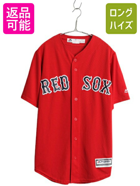 USA製 レッドソックス ベースボール シャツ メンズ M / MLB オフィシャル マジェスティック 大リーグ ユニフォーム ゲームシャツ ジャージ s-jnd27y25n12z551a.jpg