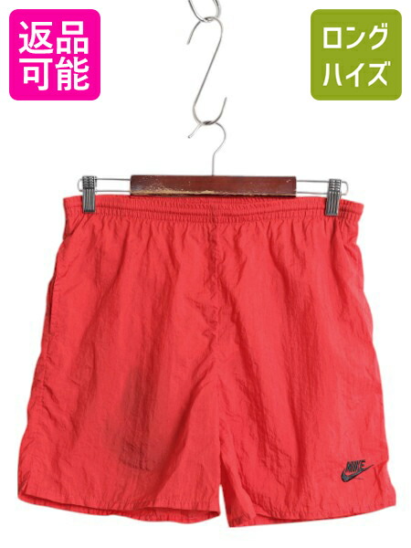90's ナイキ ショーツ 90s NIKEナイキ バイカラー ナイロン ショートパンツ 緑×黒 L