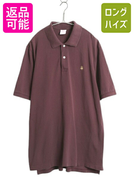 ブルックスブラザーズ コットン100% 鹿の子 半袖 ポロシャツ グレー Brooks Brothers - ブルックスブラザーズ 鹿の子 半袖