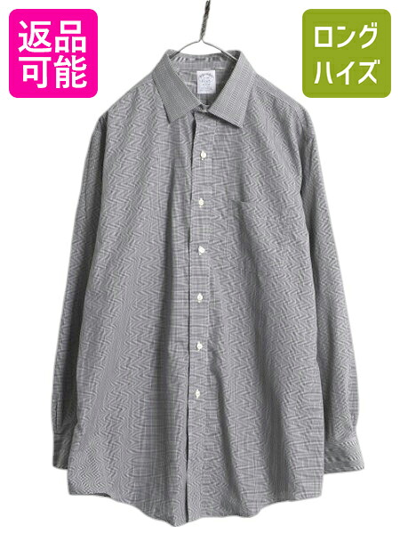 【4/12 24h限定777円OFFクーポン!】 ブルックスブラザーズ 長袖 シャツ メンズ XL 古着 スーピマ コットン グレン チェック ワイシャツ ノーアイロン カジュアル 大きいサイズ| 中古 Brooks Brothers REGENT チェックシャツ Yシャツ コットンシャツ シワになりにくい シンプ
