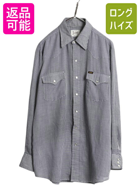 【良品】Lee 70sヴィンテージ US製 ギンガムチェック ウエスタンシャツ 楽天市場】70s USA製 ビンテージ □ Lee ギンガム チェック 長袖