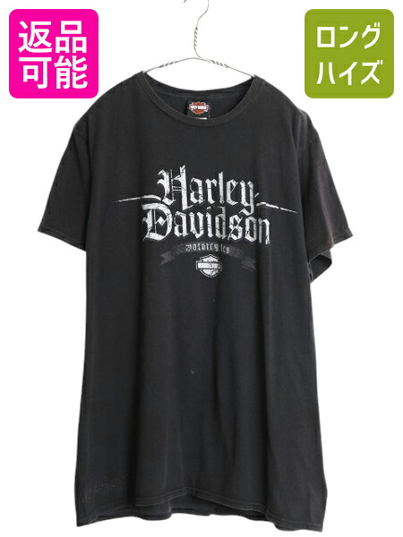 ハーレーダビッドソン ポロシャツ 両面刺繍ロゴ 黒 XL相当 半袖 90s HARLEY-DAVIDSON (ハーレーダビッドソン) 90s 3D EMBLEM