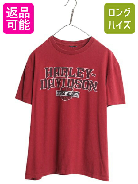 Harley Davidson - 良品 HARLEY DAVIDSON ハーレーダビッドソン ヴィンテージ ロゴプリント オーバーサイズ 半袖 Tシャツ カットソー 2X ボルドー メンズ レディース 古着 中古 USED Harley Davidson - 良品 HARLEY DAVIDSON ハーレーダビッドソン