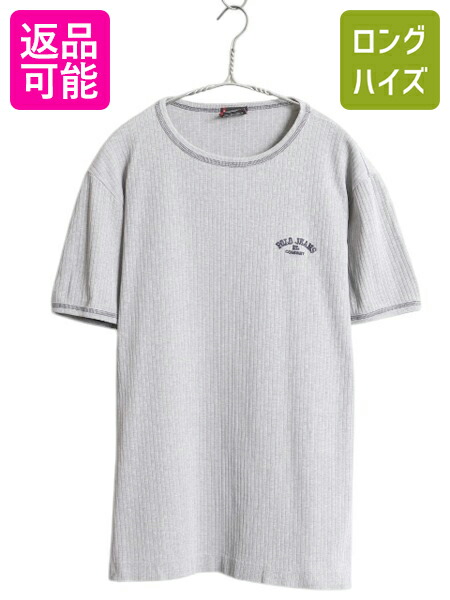 POLO ポロ ラルフローレン 半袖スウェット L グレー 内外編物 80s POLO RALPH LAUREN｜ポロ ラルフ ローレンのスウェット（グレー