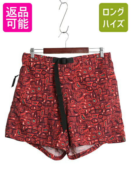 【4/14 25名様限定1000円OFFクーポン】 90s ノースフェイス 総柄 ナイロン ショートパンツ メンズ L / オールド アウトドア ショーツ 短パン 海パン 水陸両用 インナー付き スイム| 中古 90's 90年代 The North Face ハーフパンツ ショート パンツ ナイロンショーツ サーフ
