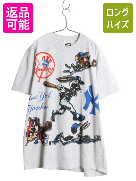 楽天市場】90s USA製 MLB オフィシャル LONG GONE ヤンキース プリント  