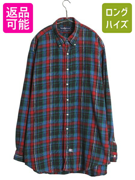 楽天市場】90s ポロ ラルフローレン チェック フランネル シャツ