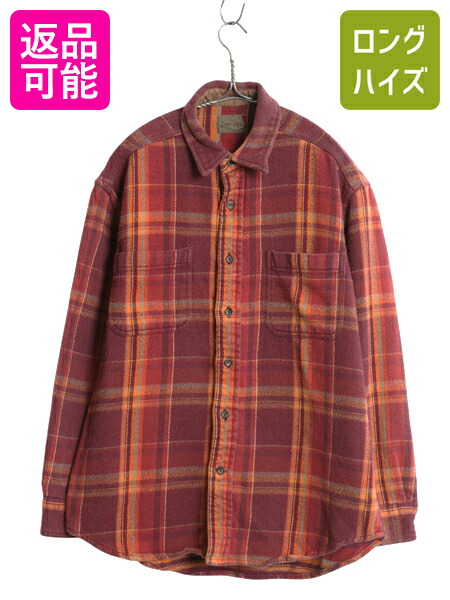 あ*は様 40's 50's J.C. Penney レッドチェック長袖シャツ 40's 50's J.C. Penney レッドチェック長袖シャツ マチ付き