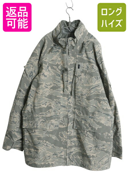 【4/9 最大半額セール×ポイント5倍】 デッドストック 米軍実物 APECS デジタル タイガーカモ 迷彩 ゴアテックス ジャケット LARGE LONG 新品 09年製 ミリタリー USAF ABU ECWCS| 新古品 未使用 軍物 GORETEX エクワックス 空軍 迷彩柄 エアフォース マンパ マウンテンパー
