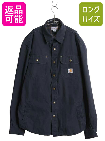 【人気カラー、裏フリース】carharttチェックジャケット古着アメカジM長袖. 人気カラー、裏フリース】carharttチェックジャケット古着