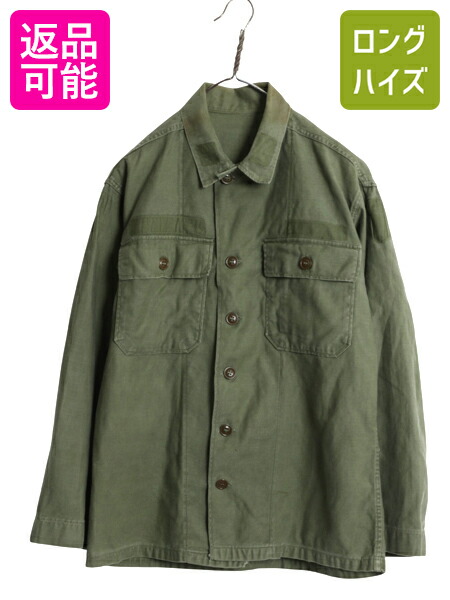 【実物】50s us army ユーティリティシャツOG107 筒袖 軍物　米軍 楽天市場】50s 米軍実物 US ARMY コットン サテン