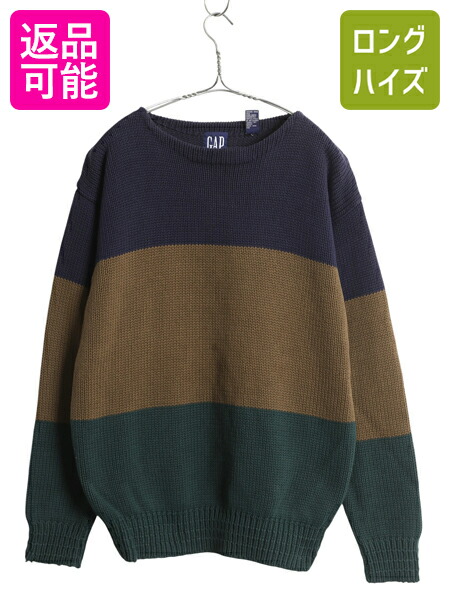 楽天市場】90s □ OLD GAP ボーダー ウール 長袖 ニット
