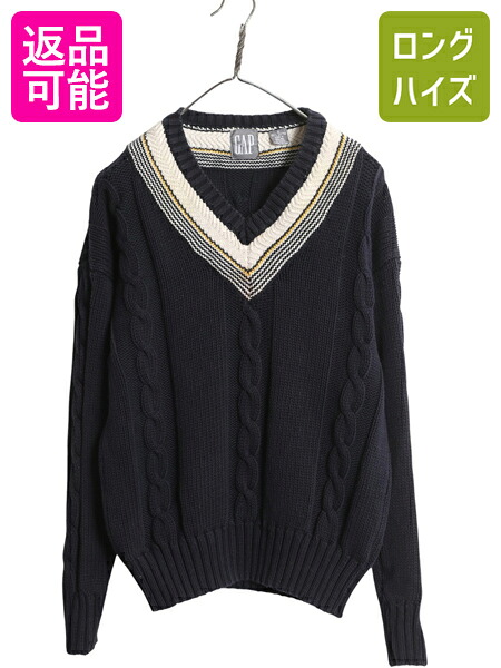楽天市場】90s □ OLD GAP チルデン ケーブル ニット セーター