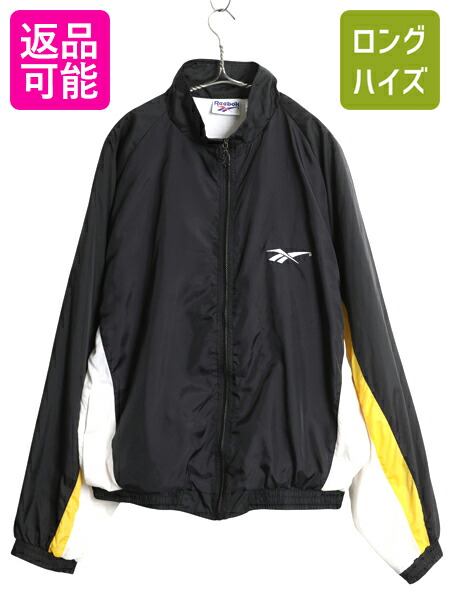メンズ　Reebok XLジャケット 黒/青/白 00年代 Reebok リーボック ジャージ トラックジャケット メンズ