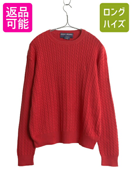 楽天市場】90s LAUREN ラルフローレン タートルネック ケーブル ニット