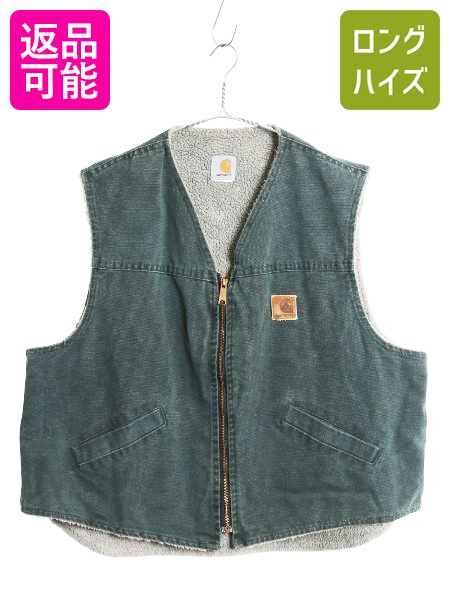 1980s carhartt vintage ダックベスト 裏地ボア 6sv t-fed22y23n13xa0da.jpg