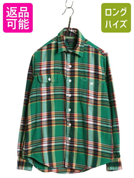 激レア✨ポロカン チンスト付きネルシャツ バッファローチェック L相当 楽天市場】ラルフローレン POLO Ralph Lauren チンスト パッチ