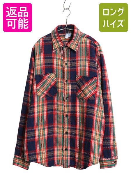 【未使用品級】70s〜80s USA製 ビッグヤンク ヘビーフランネルシャツ L i-aud15y22n11x5313.jpg