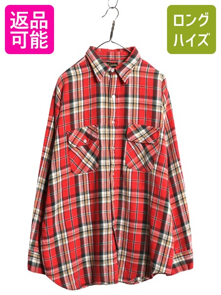 BRENT ネルシャツ ビンテージシャツ ヘビネル 長袖シャツ 60s マチ付き BRENT ネルシャツ ビンテージシャツ ヘビネル 長袖シャツ 60s