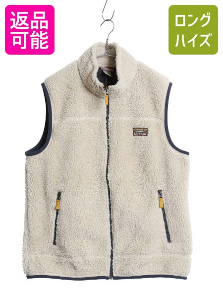 USA製 ビンテージ 80s エルエルビーン ナイロン ベスト 裏フリース i-fed01y22n06ub857.jpg