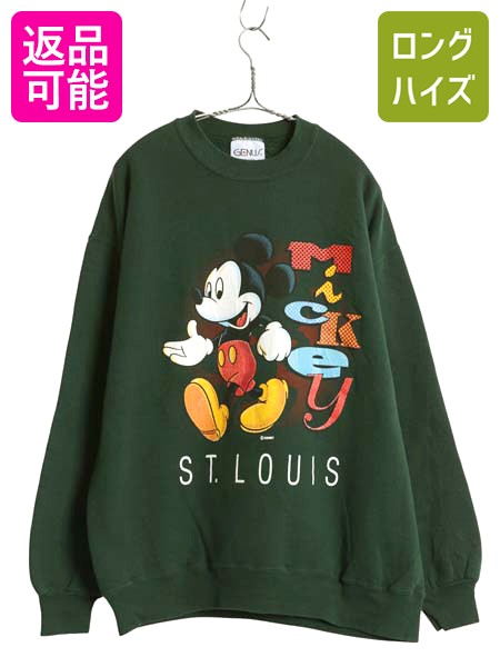 新品値札付きディズニーワールド 長袖スウェット Disney - M☆古着 長袖 スウェット メンズ 90年代 90s