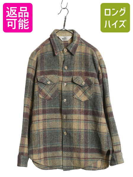 ウールリッチ　ヴィンテージ　ウール　マッキーノジャケット　USA 楽天市場】70s ビンテージ □ ウールリッチ WOOLRICH ウール ダブル