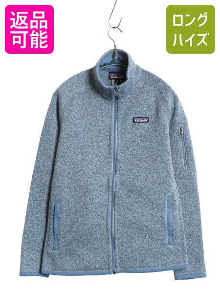 パタゴニア ベターセーター ジャケット レディース S 古着 20年製 アウトドア 裏起毛 フリース セーター フルジップ ブルゾン トップス 青| 中古 Patagonia ハイネック フリースジャケット ジャンパー ニット ジップアップ ワンポイント ロゴ刺繍 シンプル 霜降り ブルー｜古着ヴィンテージショップLong his