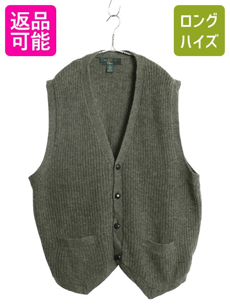 【POLO BY RALPHLAUREN】90s ナイガイ期 ニットベスト 無地 11⁄8 最大半額SALE×ポイント5倍!! 80s OLD GAP ウール