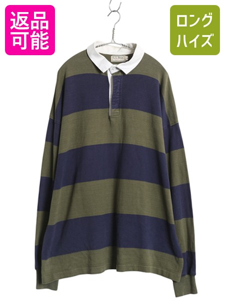 楽天市場】90s □ J CREW ボーダー 長袖 ラガー シャツ ( メンズ