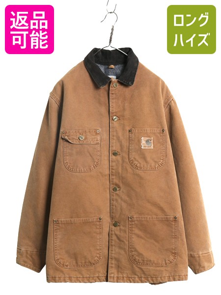 カーハート　USA製 カバーオール チョアコート 44 【レア・デカＣ】70s 80s USA製 carharttカーハート デニム チョアコート