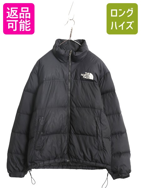 【4/9 最大半額セール×ポイント5倍】 ノースフェイス ヌプシ ダウン ジャケット メンズ M / 700フィル アウトドア ハイネック ジャンパー フルジップ パッカブル 収納 フード 黒| 古着 中古 The North face NUPTSE ブラック ブルゾン 防寒 ダウンジャケット ナイロンジャケ
