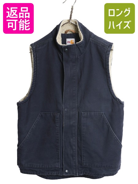 【3連休限定価格！】carhartt ダックベスト ネイビー 00's~ “Carhartt” Duck Vest SIZE L NAVY 00年代 カーハート