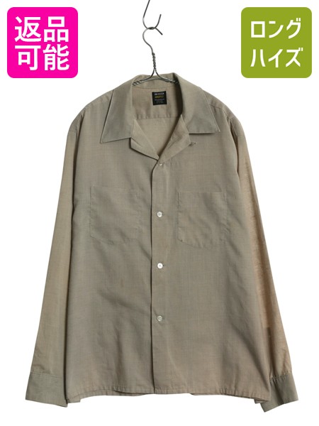 【70s】USA製　ヴィンテージ　開襟　半袖シャツ　L◆古着ヴィンテージ 70s】USA製 ヴィンテージ 開襟 半袖シャツ L◇古着ヴィンテージ