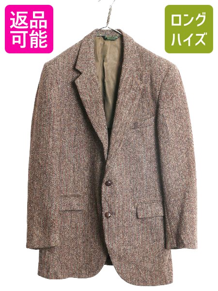 【7/24 400円OFFクーポン×P5倍】 80s USA製 JCPENNY STAFFORD ハリスツイード テーラード ジャケット メンズ L 古着 ヴィンテージ ブレザー ウール ツイード ヘリンボーン| 古着 中古 80年代 ビンテージ アメリカ製 Harris Tweed JCペニー ウールジャケット テーラードジャ|古着ヴィンテージショップLong his