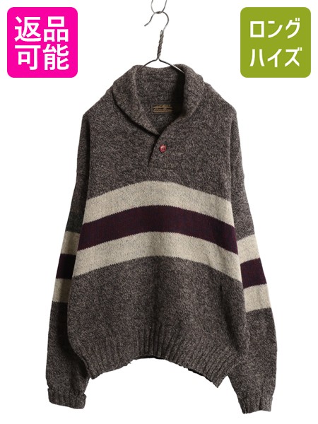 90s エディーバウアー ドライバーズウールニット ネップ ブラック 90s エディーバウアー ドライバーズウールニット ネップ ブラック