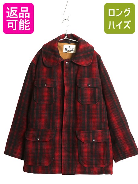 90s Woolrich ウールリッチ CPOジャケット フルジップ M 極厚 50s Woolrich wool 4pockt jacket 90s zipup Heavy flannel shirt 70s