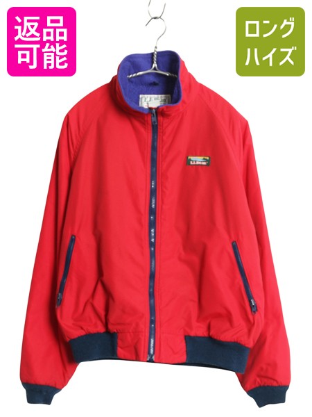 【4/9 最大半額セール×ポイント5倍】 80s USA製 エルエルビーン ウォームアップ ジャケット レディース M メンズ XS / ヴィンテージ ナイロン フリース ライナー付き フルジップ| 古着 中古 80' 80年代 アメリカ製 ビンテージ LLビーン LLBEAN WARM UP JACKET ナイロンジャ