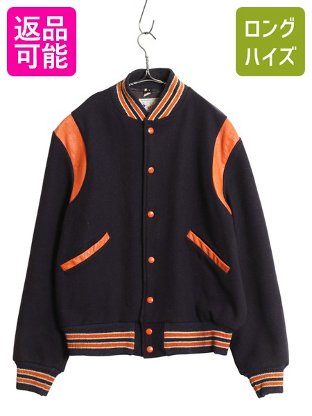 楽天市場】70s 80s USA製 REED SPORTSWEAR 袖レザー ウール スタジアム