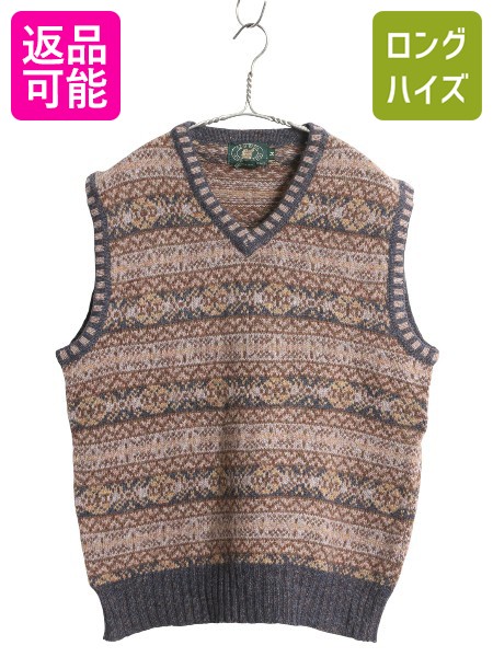楽天市場】90s スコットランド製 エルエルビーン ウール ニット ベスト