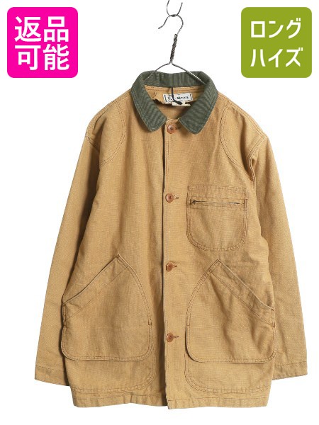 【7/24 400円OFFクーポン&times;P5倍】 90s エルエルビーン ダック ハンティング ジャケット メンズ L 程/ オールド アウトドア カバーオール ハーフ コート フィールド ブラウン| 古着 中古 90's 90年代 LLBEAN LLビーン キャンバス ハンティングジャケット コットンジャケット｜古着ヴィンテージショップLong his 9,317円