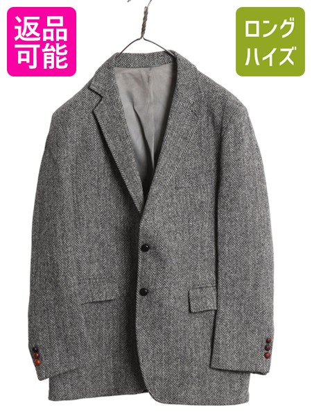 Harris Tweed テーラードジャケット グレー系 ウール 楽天市場】60s ヴィンテージ ハリスツイード テーラード ジャケット