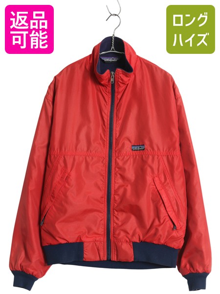 【4/8 最大半額セール×ポイント5倍】 80s USA製 ★ パタゴニア シェルド キャプリーン ジャケット メンズ S / ヴィンテージ ナイロン 裏 フリース ジャンパー シンチラ 廃盤 赤| 古着 中古 80's 80年代 Patagonia アメリカ製 ビンテージ 旧タグ Rマーク アウトドア ナイロ